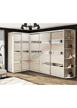 Шафа купе "Модель 4" кутова білений дуб