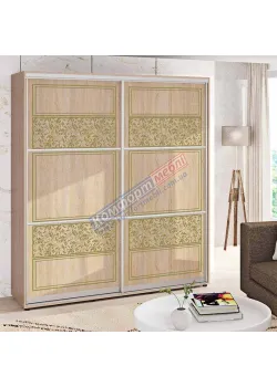 Шкаф-купе 1,2 м "Валенсия" глянец 2 дверный дуб натуральный