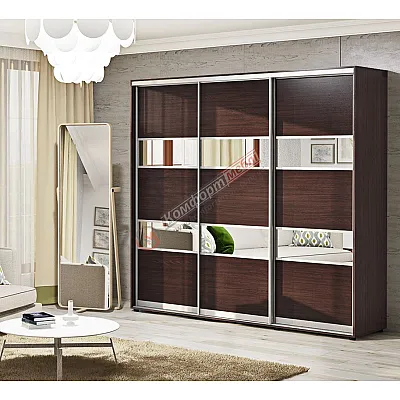 Шафа-купе 2.5 метра "Модель 3" 3 дверна венге-0