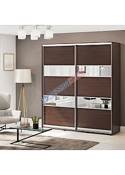 Шкаф купе 1.9 метра Комфорт "Модель 3" 2 дверный венге