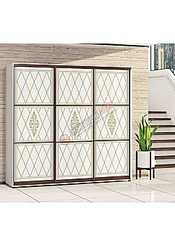 Шкаф купе 2,5 м Комфорт "Венеция" глянец трехдверный белого цвета