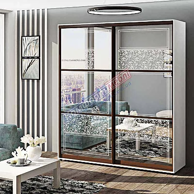 Шафа-купе 1500 мм Комфорт "Дзеркало" 2 х дверна світла-0