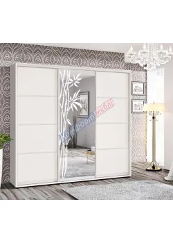 Шкаф-купе 2,7 м Комфорт "Из 4-х частей" 3 дверный белый