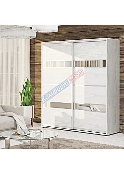 Шкаф-купе 1,9 м Комфорт "Модель 5" 2х дверный дуб беленый