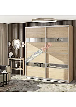Шкаф купе 1,1 м Комфорт "Модель 5" двухдверный дуб натуральный