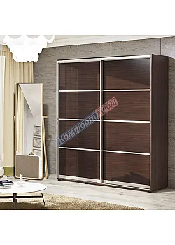 Шкаф-купе 1,4 метра Комфорт "Из 4-х частей" 2х дверный цвет венге