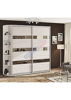 Шкаф-купе 1,3 м Комфорт "Модель 4" 2х дверный дуб беленый