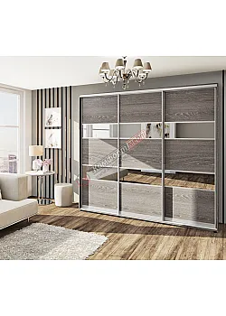 Шкаф купе 2.1 м Комфорт "Модель 3" трехдверный дуб трюфель