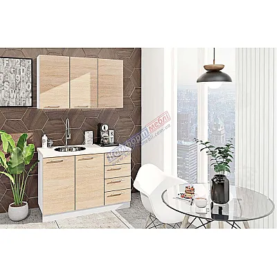 Готова кухня Комфорт Еко 1,2 м пряма Дуб сонома-0