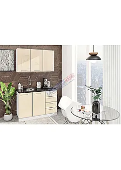 Готовая кухня Комфорт Хай-тек 120 см Крем