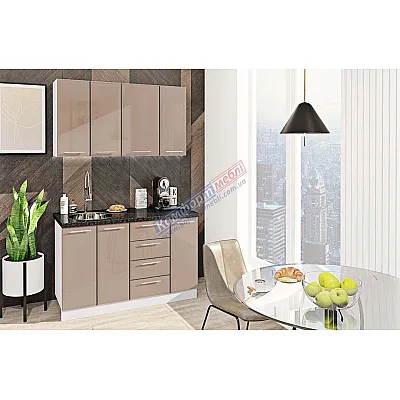 Готова кухня Комфорт Хай-тек 1,3 м Медовий-0