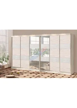 Шкаф-купе 4,6 м Комфорт "Модель 3" 6 дверный беленый дуб