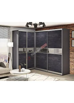 Шкаф-купе Комфорт "Модель 2" угловой камень угольный