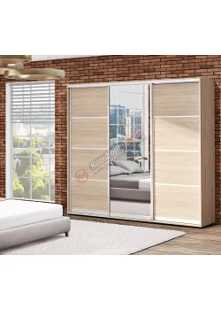 Шкаф-купе 2.5 метра Комфорт "Из 4-х частей" 3х дверный дуб натуральный