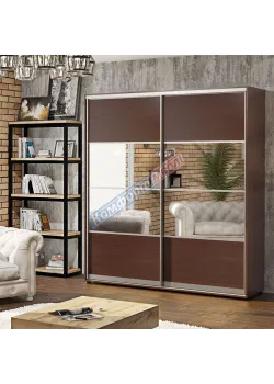Шкаф-купе 1,5 м Комфорт "Модель 8" 2х дверный цвет венге