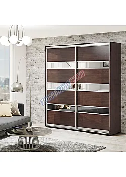 Шкаф купе 1.3 м Комфорт "Модель 4" двухдверный цвет венге