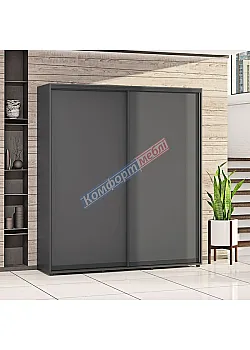 Шкаф купе 1.6 метра Комфорт "ДСП" 2 дверный цвета антрацит
