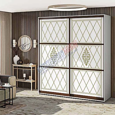 Шкаф-купе 120 см Комфорт "Венеция" глянец 2х дверный цвет белый-0