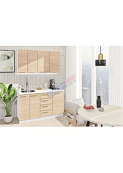 Готовая кухня Комфорт Эко 1.4 м прямая Дуб сонома
