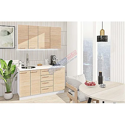 Готова кухня Комфорт Еко 1.4 м пряма Дуб сонома-0