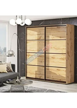 Шкаф купе 180 см Комфорт "Из 4-х частей" двухдверный дуб золотой