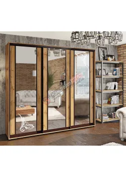 Шкаф-купе 2,7 метра Комфорт "Модель 7" 3 дверный дуб аппалачи