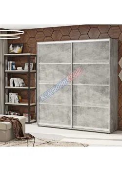 Шкаф купе 0.9 м Комфорт "Из 4-х частей" двухдверный Бетон