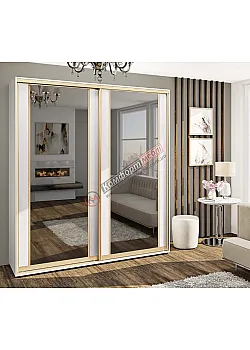 Шкаф-купе 1,8 м Комфорт "Модель 7" двухдверный белого цвета