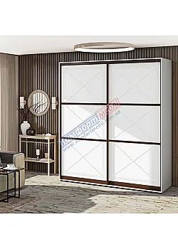 Шкаф-купе 1 м Комфорт "Прованс" глянец двухдверный светлый