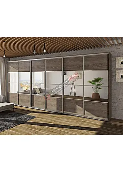 Шкаф-купе 4200 мм Комфорт "Модель 8" 6х дверный в цвете дуб трюфель