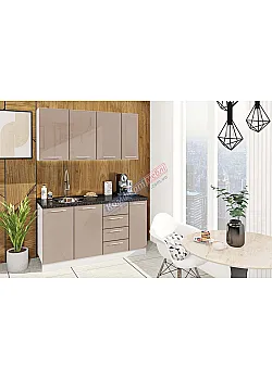 Готовая кухня Комфорт Хай-тек 1.5 м Медовый