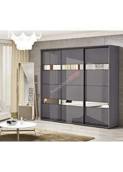 Шкаф купе 2.1 м Комфорт "Модель 5" трехдверный в цвете антрацит