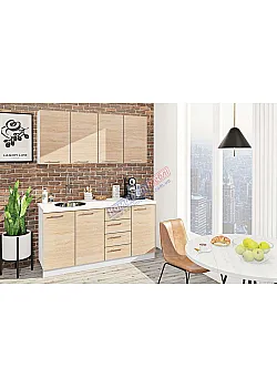 Готовая кухня Комфорт Эко 1.6 м прямая Дуб сонома