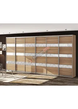 Шкаф купе 440 см Комфорт "Модель 4" шестидверный дуб натуральный