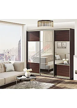 Шкаф купе 2.1 метра Комфорт "Модель 8" трехдверный венге