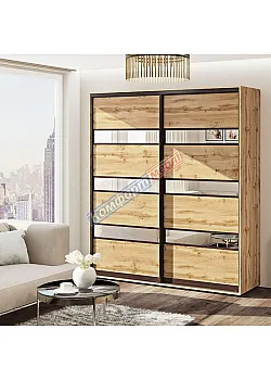 Шкаф купе 1.3 метра Комфорт "Модель 4" 2 дверный дуб золотой