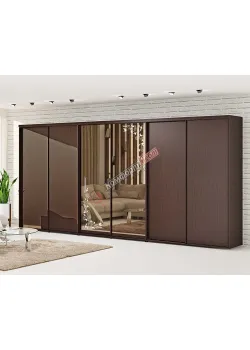 Шкаф-купе 5 м Комфорт "ДСП" шестидверный венге