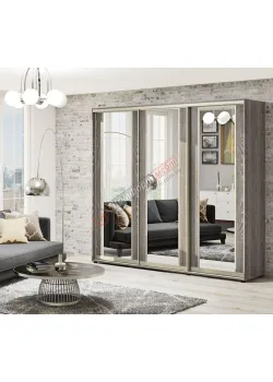 Шкаф-купе 2,4 м Комфорт "Модель 7" 3х дверный дуб трюфель