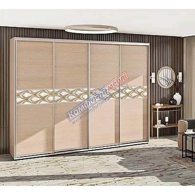 Шкаф купе 3.2 м Комфорт "Модель 2" четырехдверный дуб сонома-0