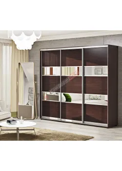 Шкаф-купе 2,2 метра Комфорт "Модель 3" 3 дверный венге