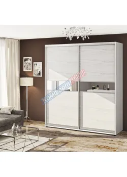 Шкаф-купе 1.0 м Комфорт "Модель 2" 2 х дверный беленый дуб