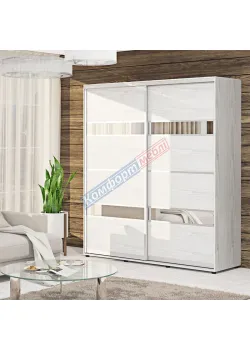 Шкаф-купе 1,6 м Комфорт "Модель 5" 2х дверный дуб беленый