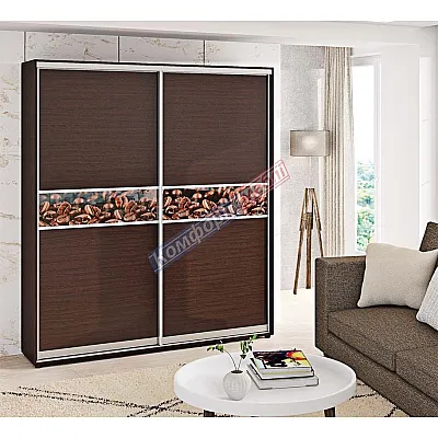 Шкаф купе 1.2 м Комфорт "Модель 2" 2 дверный цвет венге-0