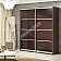 Шафа-купе 1100 мм Комфорт "З 4-х частин" двохдверна колір венге-2-thumb