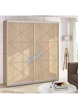 Шкаф-купе 120 см Комфорт "Прованс" глянец 2 х дверный дуб сонома