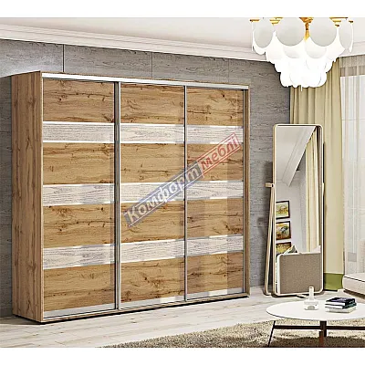 Шафа купе 1.8 м Комфорт "Модель 4" тридверна дуб аппалачі-0
