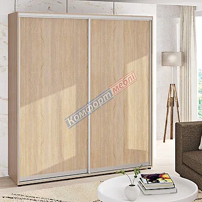 Шафа купе 1 метра Комфорт "ДСП" дводверна дуб натуральний-0