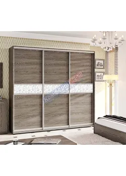 Шкаф-купе 2.3м трехдверный дуб трюфель Комфорт