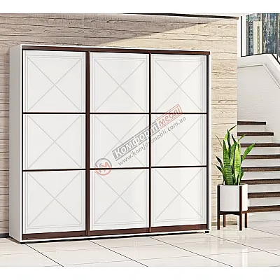 Шафа-купе 1800 мм Комфорт "Прованс" глянець 3 х дверна світла-0