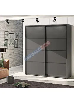 Шафа купе 1.3 метра Комфорт "З 4-х частин" 2 дверна антрацит